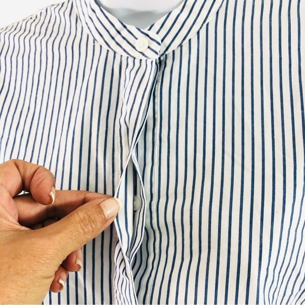 Madewell Lakeside Top Peplum Striped XS blue white - Picture 12 of 13